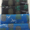 Digital Pineapple Printed Fshion Garment Fabric